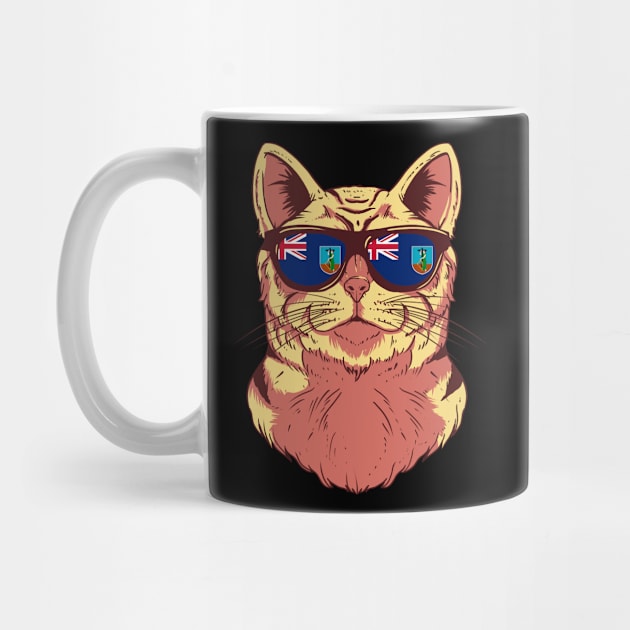 Montserrat Flag Montserratian Cat Sunglasses Funny Cat Lover by Boneworkshop